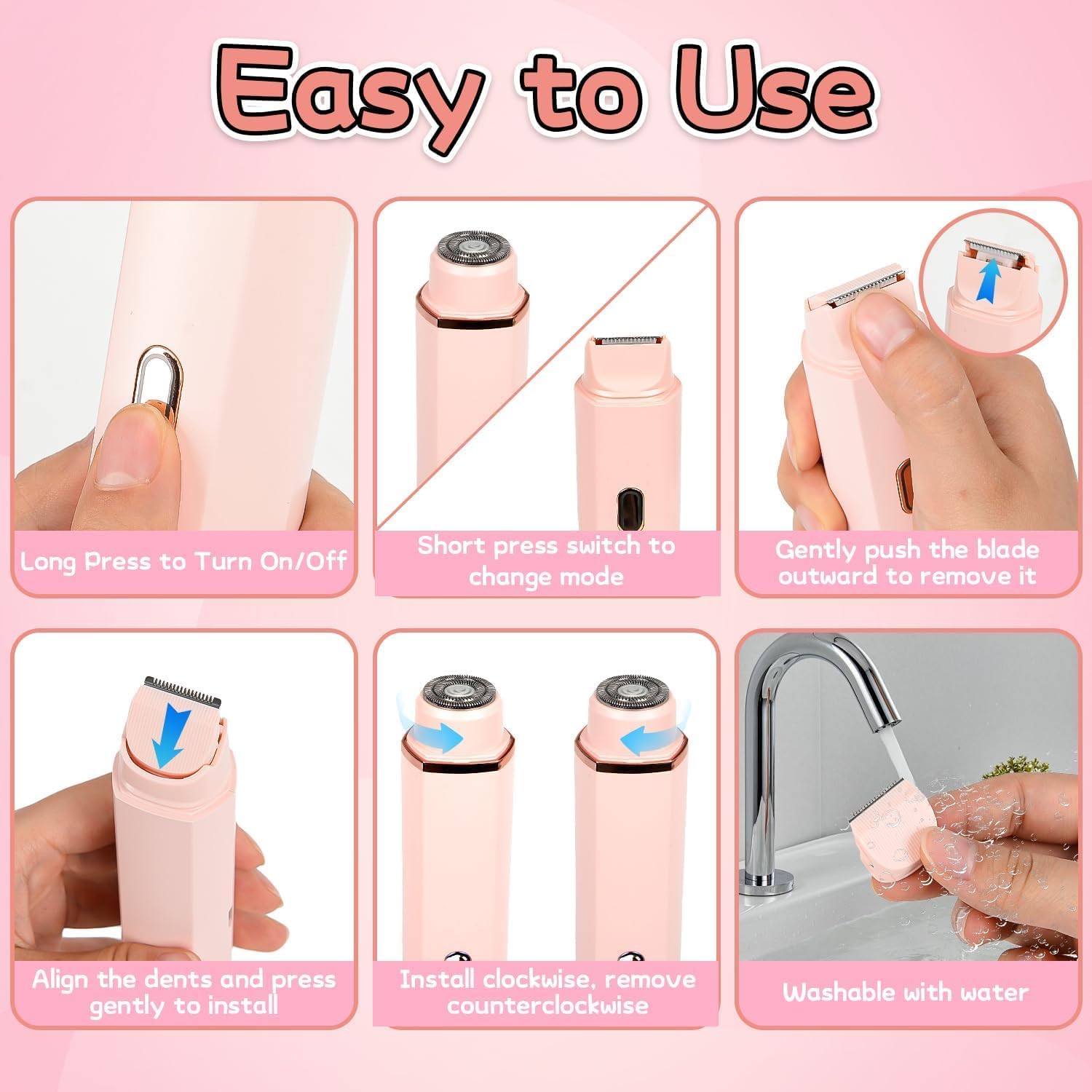 Lunvera™ elektrisch scheerapparaat met dubbele kop